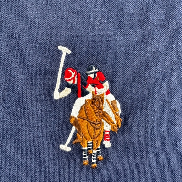 US Polo Assn Men’s Shirt navy Blue size M Blu Big Embroidered Pony 100% Cotton - Picture 2 of 10